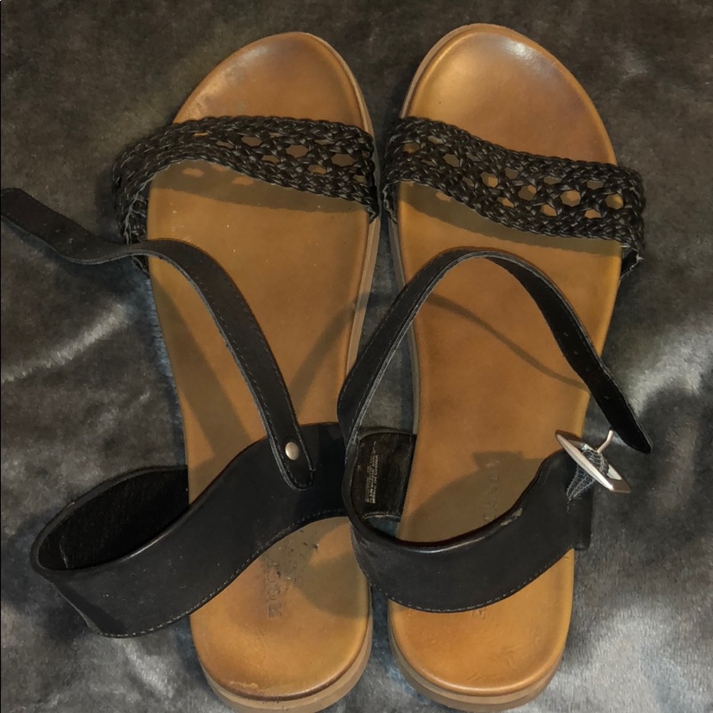 Black Sandals, worn once!